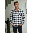 thumbnail image 3 of COOFANDY Casual Shirts for Men Long Sleeve Untucked Shirt Button Down Collar No Tuck Shirts for Men, 3 of 6
