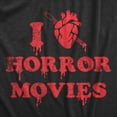 thumbnail image 2 of Womens I Heart Horror Movies T Shirt Funny Bloody Scary Movie Lovers Tee for Ladies Womens Graphic Tees, 2 of 9