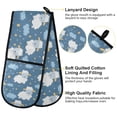 thumbnail image 4 of Dailycode Double Sided Oven Mitt with Loop Heat Resistant Kitchen Long Potholders 7" x 35" Cartoon Sheep Stars Clouds, 4 of 6