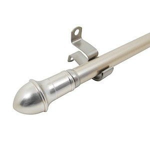 Spring Window Fashions 7/16-Inch Round Cafe Curtain Rod (28 to 48-Inch Width, Nickel)