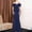 Navy, variant on Women Sleeveless Formal Maxi Dresses, Women Long Evening Gown, Women's One Shoulder Fitted Waist Hugging Hips Zipper Slim Fishtail Skirt Formal Evening Gown Green, S