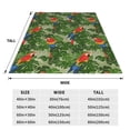 thumbnail image 3 of Fuzoiu Parrots And Tropical Leaves Print Ultra-Soft Micro Fleece Blanket,All Seasons Flannel Throw, Lightweight Blanket for Bed, Sofa, Couch, Movie Night, Camping, and Travel-60"x50", 3 of 7