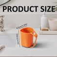 thumbnail image 4 of Lshylf Multicolor Plastic Mouthwash Cup With Toothbrush Slot Handle Mug For Bathroom Family,Orange*3,3.94*3.15 in, 4 of 5