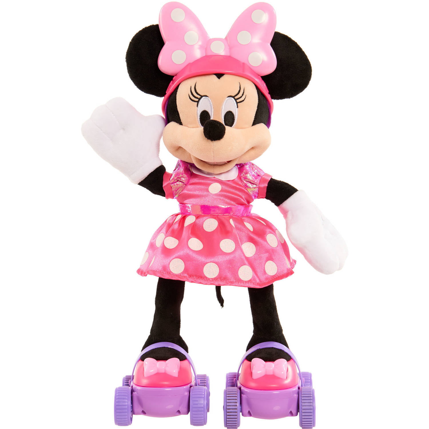 Disney Rubber Keychain Minnie Mouse Roller Skater 