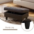 thumbnail image 6 of Faux Leather Storage Ottoman with Hidden Compartment for Bedroom, Brown, 6 of 9
