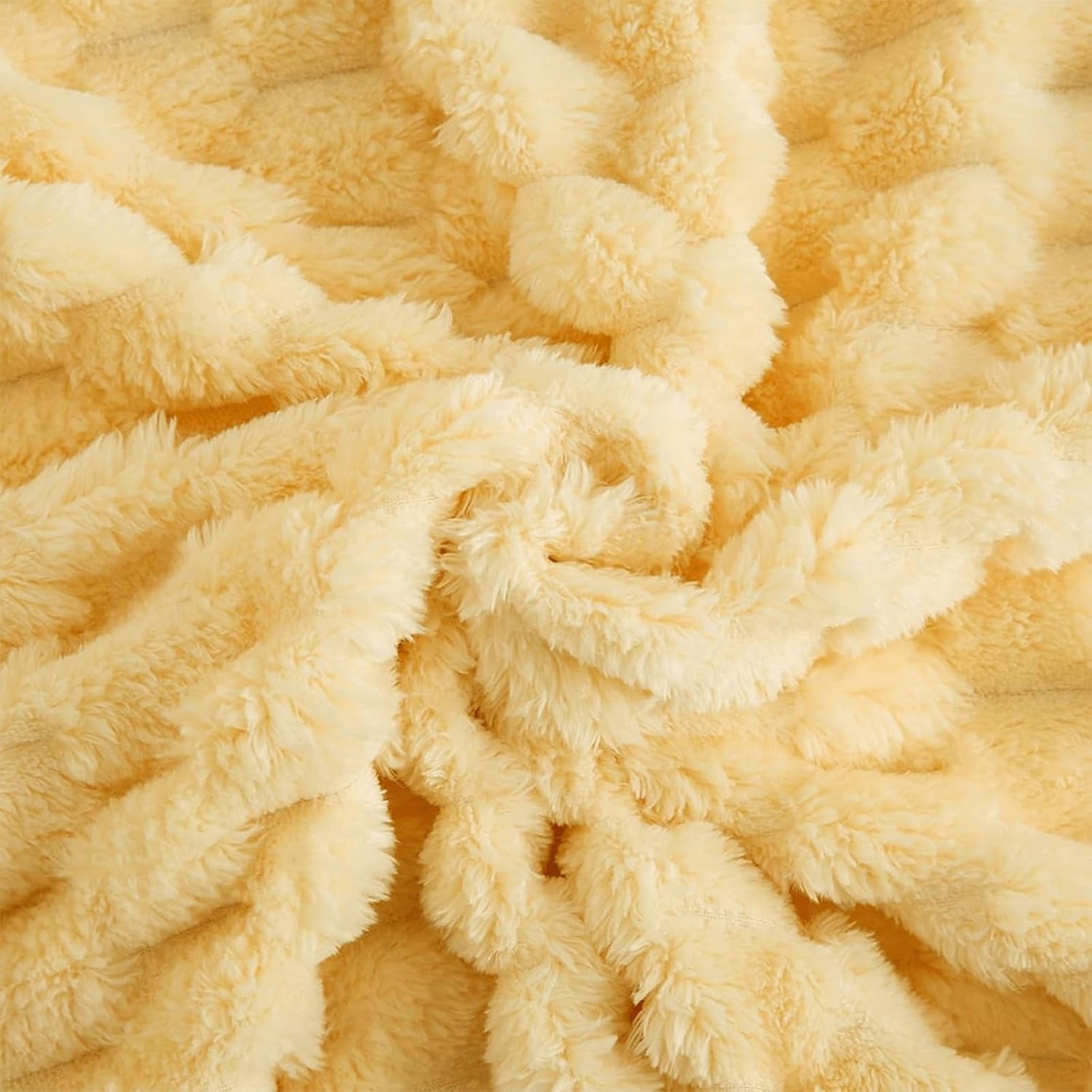 Emotional Support Blanket Yellow – Soft Calming Security Blanket, Machine Washable Flannel Pet Throw, Dog Mood Calming Blankets for Crate, Sofa, Bed & Car Seat,150*200cm