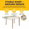 thumbnail image 4 of Sage Green Table Cloths for 4 Foot Rectangle Tables, Eucalyptus Leaves Patio Waterproof Elastic Fitted Tablecloths, Washable Rectangular Table Cover for Camping, 4 of 8