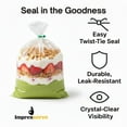 thumbnail image 3 of Impresserve 1-Gallon Clear Plastic Food Storage Bags with Twist Ties - 75 Count (6-Pack), 3 of 8