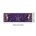 thumbnail image 3 of Elegant Moon and Star Table Banner for Eid Festival Celebration Decorative Linen Tablecloth, 3 of 4