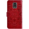 thumbnail image 3 of Case for Xiaomi Redmi Note 9 Pro/Note 9 Pro Max/Note 9S Wallet Case,Embossed Mandala Bling Diamond PU Leather Flip Case with Card Holder Strap Magnetic Bumper Cover + Dust Plug & Stylus Case,Red, 3 of 5