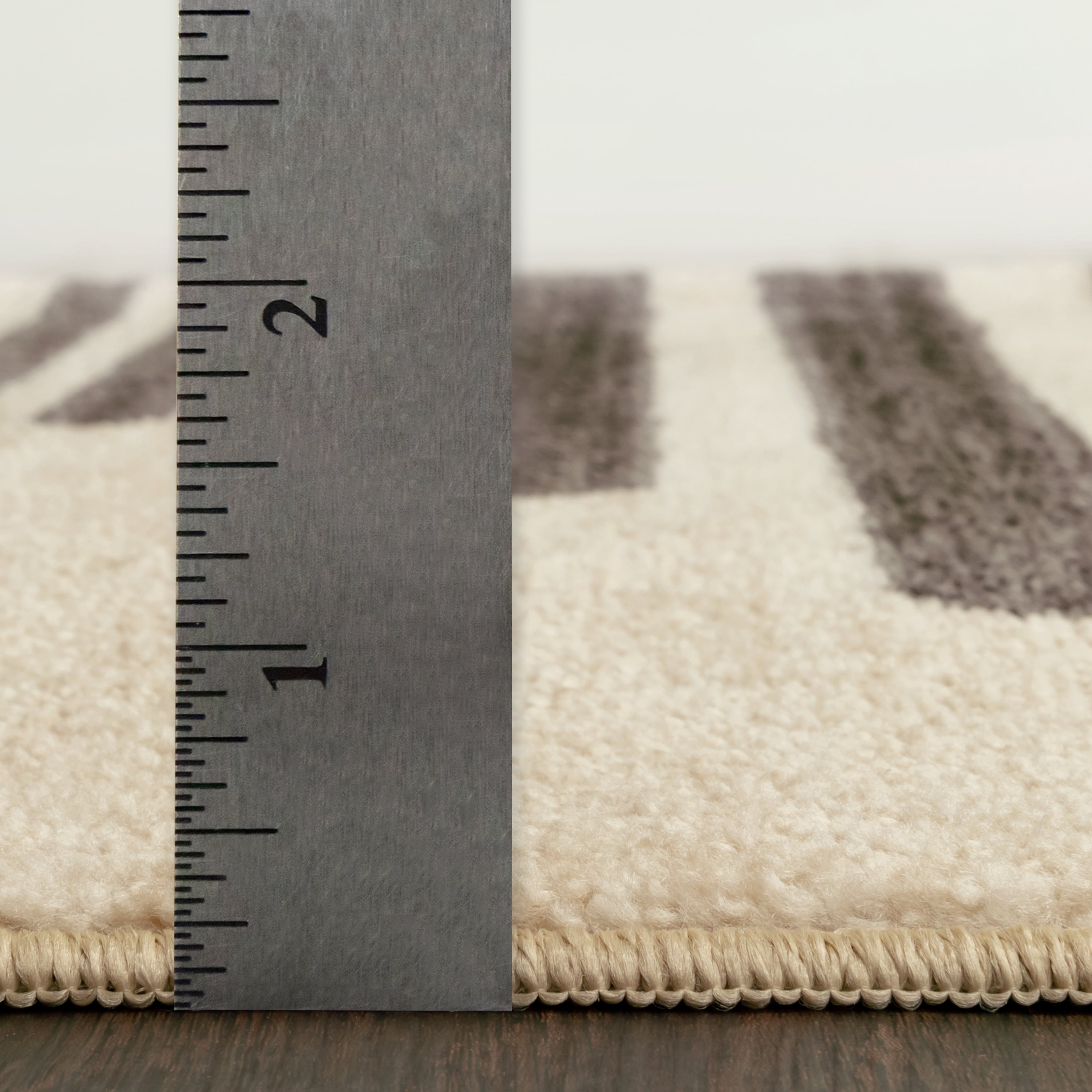 Mainstays Modern Diamond Soundwave Ivory Gray Indoor Area Rug, 5' x 7'