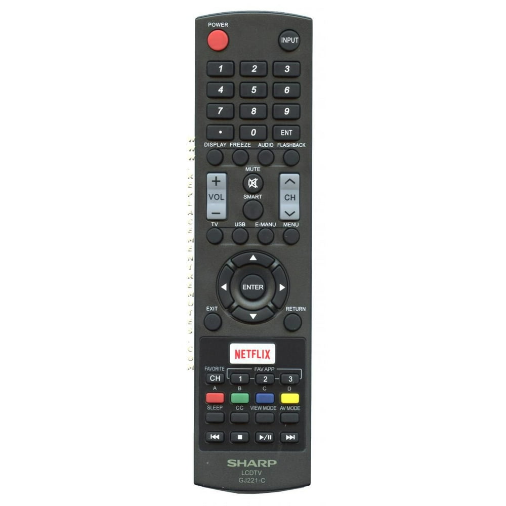SHARP GJ221C (p/n 9LE098003003220) TV Remote Control (new) Walmart
