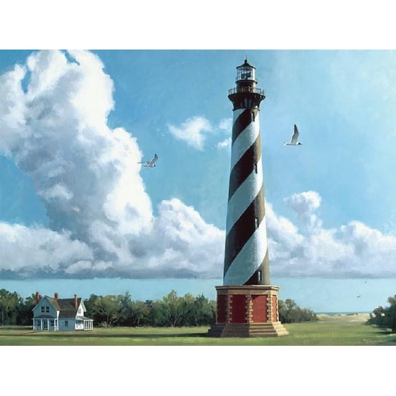Heritage Puzzle Inc. New Morning Cape Hatteras Lighthouse Jigsaw Puzzle (550-Piece)