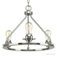 thumbnail image 4 of Urban Ambiance Luxury Farmhouse Flush-Mount Ceiling Fixture, Size: 15"H x 19-7/8"W, with Transitional Style Elements, Brushed Nickel Finish, UHP2240, 4 of 4