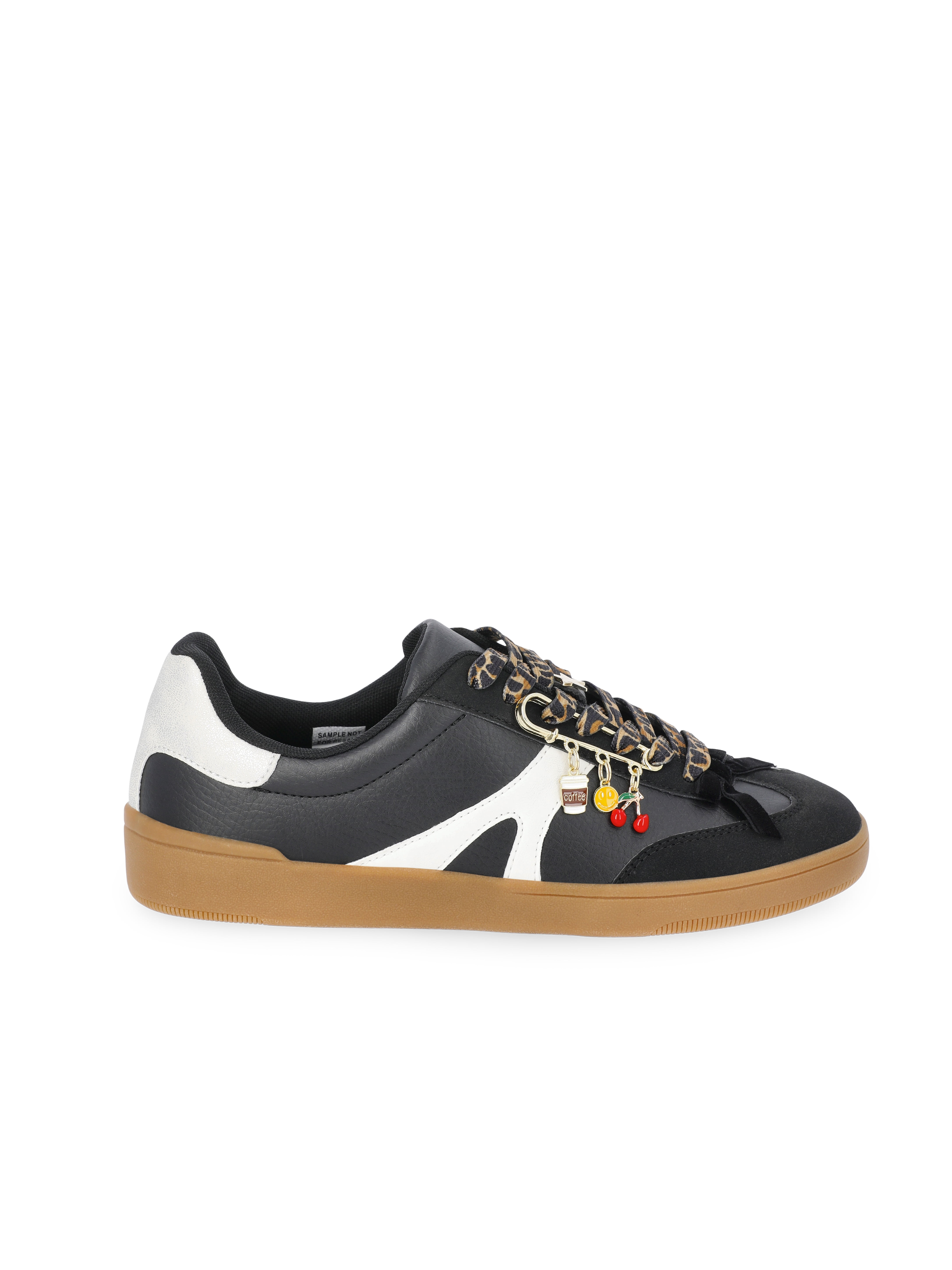 No Boundaries Women's Lace-Up Sport Sneakers with Charms