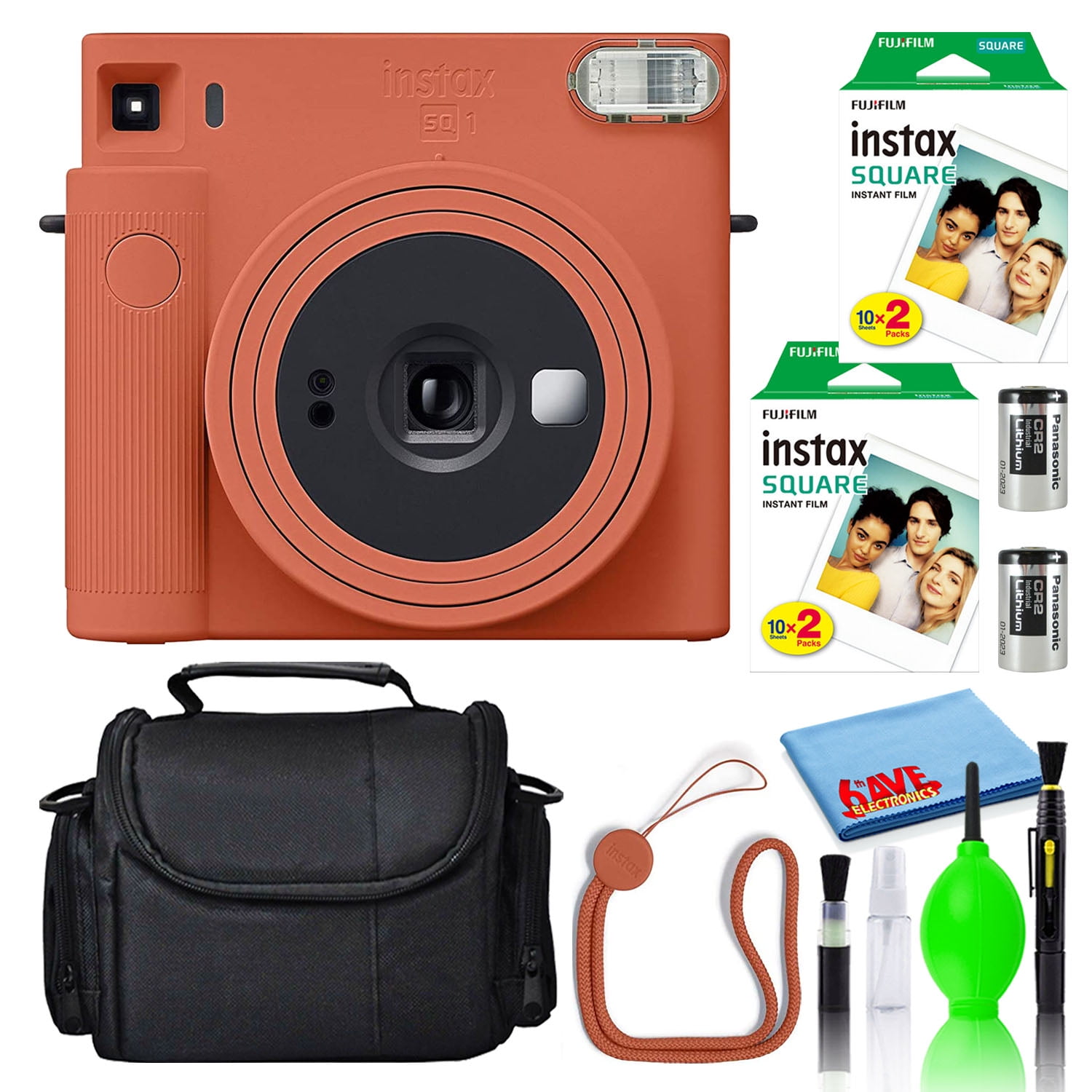 Fujifilm Instax Square SQ1 Instant Film Camera (Orange) with 40