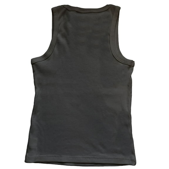 Black and White Big Kid Ribbed Tanks 50/50 Pack