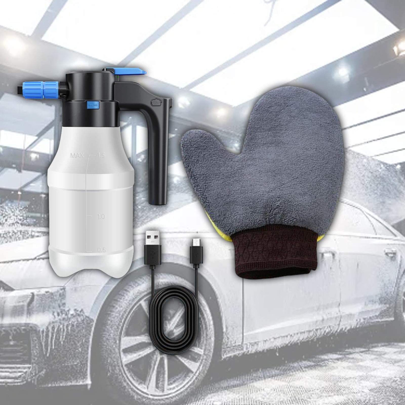 Fzaqwen 1.5L Car Wash Cleaning Electric Pressure Washer Portable Powerful Electric Foam With Short Glove