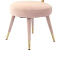 thumbnail image 4 of Cid 21 Inch Modern Glam Accent Chair, Round Backrest, Set of 2, Pink Velvet- Saltoro Sherpi, 4 of 5