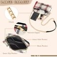 thumbnail image 3 of FORMRS Women Crossbody Purse with Chain Strap Vegan Leather Shoulder Handbag, Red Tartan, 3 of 7