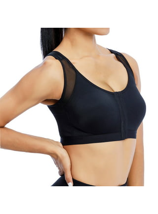 WOWENY Posture Bra Corrector for Women Full Coverage Front Closure X-Strap  Wirefree Back Support Fix Body Shaper Bra