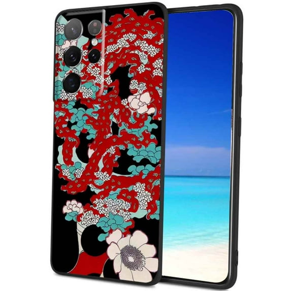 Compatible with Samsung Galaxy S22 Ultra Phone Case, Japanese-221 Case Silicone Protective for Teen Girl Boy Case for Samsung Galaxy S22 Ultra