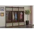 Novogratz Journey Entryway Hall Tree with Storage Bench Set of 2