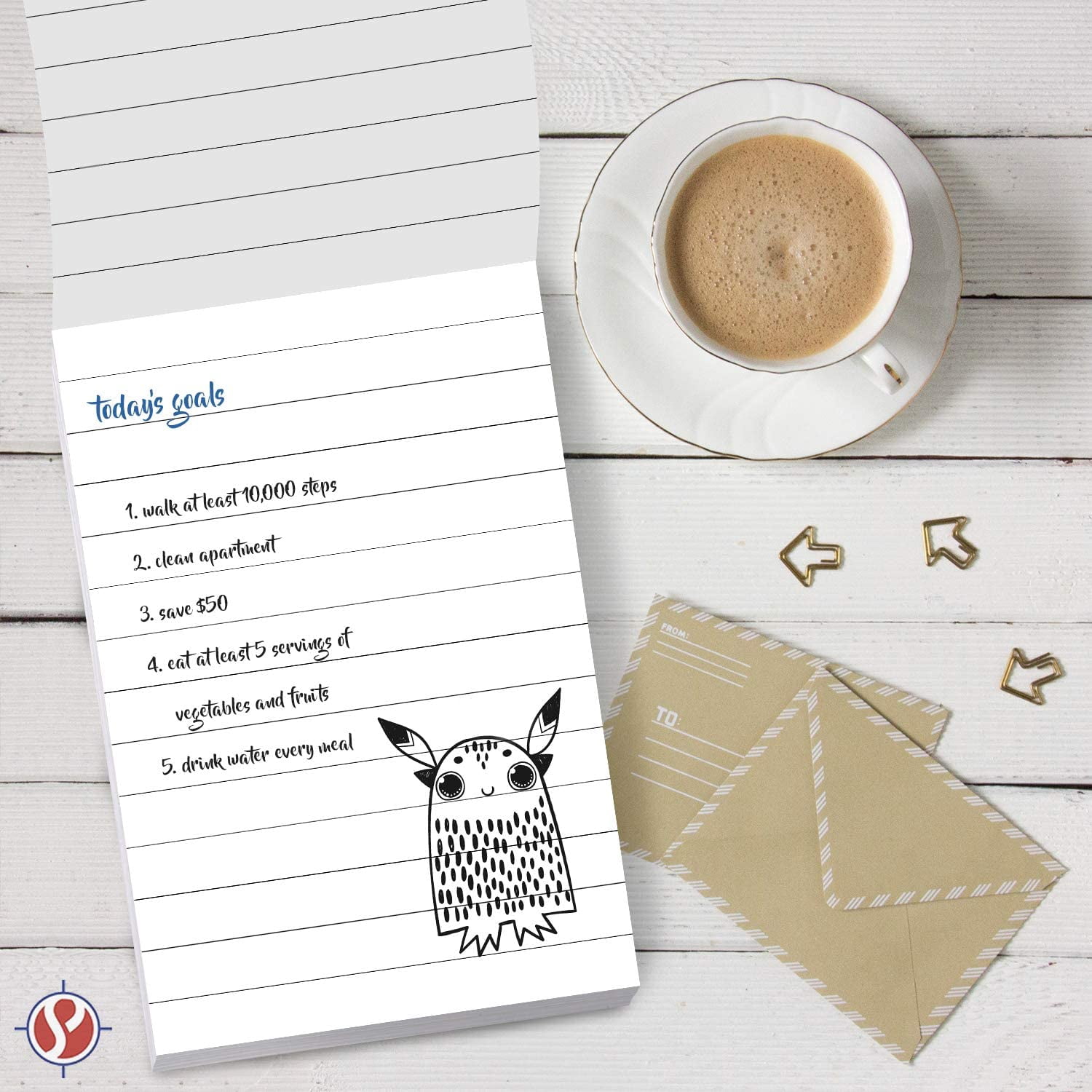 Memo Pads, White, With Black Lines, 50 Sheets Per Pad, 10 Pads (3 x 5)