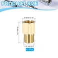 thumbnail image 2 of Uxcell Brass Pipe Fitting Hex Bushing, 1/8" NPT Male to 1/8" NPT Female Pipe Extension Fittings, Gold 2 Pack, 2 of 7