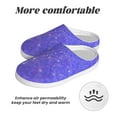 thumbnail image 6 of Rateoe Purple Glitter Print Women's Men's Cotton Knit Slippers Lightweight Memory Foam Indoor House Shoes with Anti-Skid Sole-37/38, 6 of 7