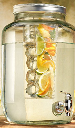 Palais Glassware® Mason Jar Beverage Dispenser Tin Screw Off Lid 1 Gallon 