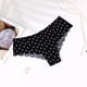 thumbnail image 4 of Qarigey Bragas con letras impresas para mujer, ropa interior amigable con la piel, calzoncillos de seda, cintura baja, ropa interior íntima Ropa interior impresión de puntos METRO, 4 of 6