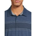 thumbnail image 3 of George Men’s & Big Men's Striped Jersey Knit Polo Shirt with Short Sleeves, Sizes S-3XL, 3 of 5