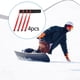 thumbnail image 5 of Juego de 4 correas ajustables y multifuncionales para guantes de esquí con clips de seguridad, para deportes al aire libre. Soporte para guantes. Para hombres, 5 of 7