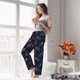 thumbnail image 5 of Balery Peacock Feathers Pantalones de pijama para mujer, pijamas ultraligeros, pantalones de estar por casa-Large, 5 of 6