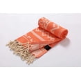 thumbnail image 4 of Aztec Rug 100% Turkish Cotton Soft Beach Towels - Orange, 4 of 8