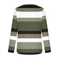thumbnail image 6 of XuJwPNcy Womens Long Sleeve Striped Henley Tops Casual Loose Fit Color Block Blouse Spring Fall Tunic Shirts(Army Green,Large), 6 of 7