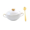 thumbnail image 3 of Tazón para servir sopa de cerámica, ensalada de cerámica con asas, tazón de helado de 98 , tazón de sopa de cebolla francesa para estofado de carne mango de cubierta dorada, 3 of 8