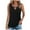 Black, variant on Ohufall Tank Tops for Womens Summer Casual Solid Color Pullover Keyhole Neckline Sleeveless Tees Fashion Loose-fitting Pleated Sleeveless Tops
