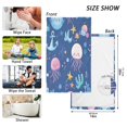 thumbnail image 6 of Yayeee 2 Pack Hand Towels for Bathroom 100% Cotton 16" x 28" Kitchen Towel, Light Pink Jellyfish, 6 of 7