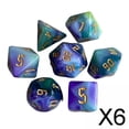thumbnail image 1 of Runquan 5x7x Painted Polyhedral Dice Family Games, for F RPG Card Game Families 6 Pcs, 1 of 8