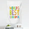 thumbnail image 1 of Grandma Tapestry, Cartoon Style Lettering Worlds Best Grandma Words with Stars Colorful Illustration, Fabric Wall Hanging Decor for Bedroom Living Room Dorm, 5 Sizes, Multicolor, by Ambesonne, 1 of 1