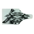 thumbnail image 2 of Japanese Cutting Board, Vintage Style Oriental Themed Demon Samurai Eastern Style Martial Art Print, Decorative Tempered Glass Cutting and Serving Board, Wine Bottle Shape, Black White, by Ambesonne, 2 of 5