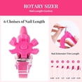 thumbnail image 2 of Nail Clippers for Acrylic Nails with Sizer and Catcher Adjustable Nail Tip Cutter with Length Measurement Dial Artificial Fake Acrylic Extension Trimmer Nail Art Salon Home Manicure Tool Pink, 2 of 5