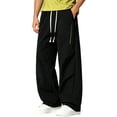 thumbnail image 3 of ZVAVZ Wide Leg Parachute Pants for Men Y2k Baggy Track Pants Fashion Outdoor Sports Pants with Zipper Pockets Black L, 3 of 10