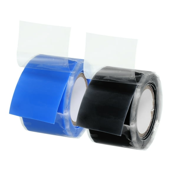 Unique Bargains Grip Tape Self-Fusing Silicone Tape 5ft Seal Repair Wrap Tape, Multicolor 2Pcs