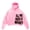 Light Pink, variant on Men's Hop Gothic Oversize Cropped Hoodie With Y2K Letter Print Sweatshirt Casual Baggy Long Sleeve Hooded Pullover Hoodie With Kangaroo Pocket (Pink,3XL)