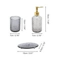 thumbnail image 2 of Unique Bargains 1 Set Reusable Waves Bathroom Accessories Kit Black Glass, 2 of 4