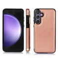 thumbnail image 2 of ELEHOLD Wallet Case for Samsung Galaxy S24 FE Flip Back Card Holders Kickstand Function Magnetic Button Slim Lightweight Wallet Case for Samsung S24 FE ,Rosegold, 2 of 10