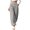 Gray 1, variant on Vynhevius Women's High Waist Jogger Pants Pockets Gathered Ankle Stretchy Casual Yoga Lounge Trousers
